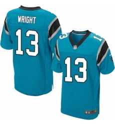 Men's Nike Carolina Panthers #13 Jarius Wright Elite Blue Alternate NFL Jersey