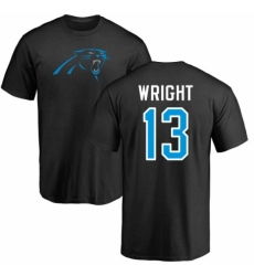 NFL Nike Carolina Panthers #13 Jarius Wright Black Name & Number Logo T-Shirt