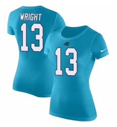 NFL Women's Nike Carolina Panthers #13 Jarius Wright Blue Rush Pride Name & Number T-Shirt