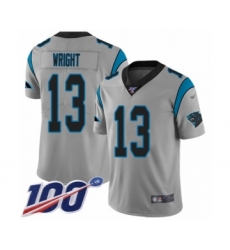Youth Carolina Panthers #13 Jarius Wright Silver Inverted Legend Limited 100th Season Football Jersey