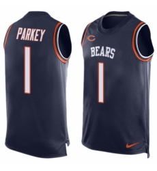 Men's Nike Chicago Bears #1 Cody Parkey Limited Navy Blue Player Name & Number Tank Top NFL Jersey
