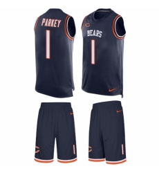 Men's Nike Chicago Bears #1 Cody Parkey Limited Navy Blue Tank Top Suit NFL Jersey