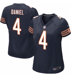 Women's Nike Chicago Bears #4 Chase Daniel Game Navy Blue Team Color NFL Jersey