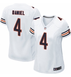 Women's Nike Chicago Bears #4 Chase Daniel Game White NFL Jersey