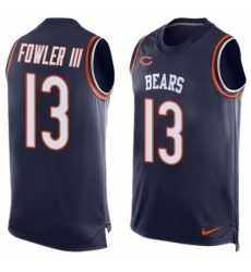 Men's Nike Chicago Bears #13 Bennie Fowler III Limited Navy Blue Player Name & Number Tank Top NFL Jersey
