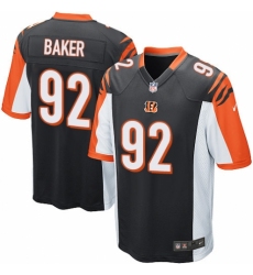 Men's Nike Cincinnati Bengals #92 Chris Baker Game Black Team Color NFL Jersey
