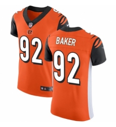Men's Nike Cincinnati Bengals #92 Chris Baker Orange Alternate Vapor Untouchable Elite Player NFL Jersey