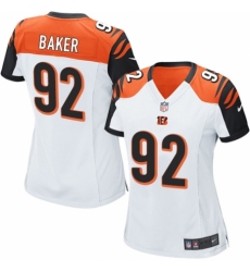 Women's Nike Cincinnati Bengals #92 Chris Baker Game White NFL Jersey