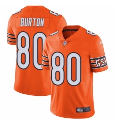 Men's Nike Chicago Bears #80 Trey Burton Elite Orange Rush Vapor Untouchable NFL Jersey
