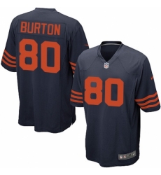 Men's Nike Chicago Bears #80 Trey Burton Game Navy Blue Alternate NFL Jersey