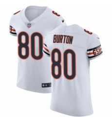 Men's Nike Chicago Bears #80 Trey Burton White Vapor Untouchable Elite Player NFL Jersey