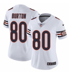 Women's Nike Chicago Bears #80 Trey Burton White Vapor Untouchable Elite Player NFL Jersey