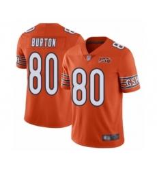 Youth Chicago Bears #80 Trey Burton Orange Alternate 100th Season Limited Football Jersey