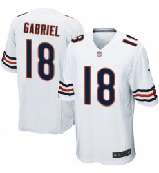 Men's Nike Chicago Bears #18 Taylor Gabriel Game White NFL Jersey