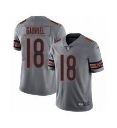 Women's Chicago Bears #18 Taylor Gabriel Limited Silver Inverted Legend Football Jersey