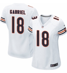 Women's Nike Chicago Bears #18 Taylor Gabriel Game White NFL Jersey