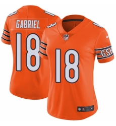 Women's Nike Chicago Bears #18 Taylor Gabriel Limited Orange Rush Vapor Untouchable NFL Jersey