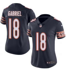 Women's Nike Chicago Bears #18 Taylor Gabriel Navy Blue Team Color Vapor Untouchable Elite Player NFL Jersey