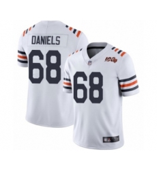 Men's Chicago Bears #68 James Daniels White 100th Season Limited Football Jersey