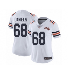 Women's Chicago Bears #68 James Daniels White 100th Season Limited Football Jersey