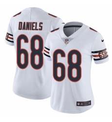 Women's Nike Chicago Bears #68 James Daniels White Vapor Untouchable Elite Player NFL Jersey