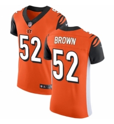 Men's Nike Cincinnati Bengals #52 Preston Brown Orange Alternate Vapor Untouchable Elite Player NFL Jersey