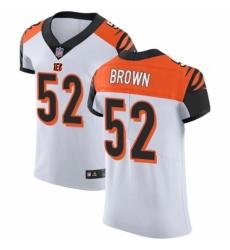 Men's Nike Cincinnati Bengals #52 Preston Brown White Vapor Untouchable Elite Player NFL Jersey