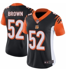 Women's Nike Cincinnati Bengals #52 Preston Brown Black Team Color Vapor Untouchable Elite Player NFL Jersey