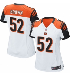 Women's Nike Cincinnati Bengals #52 Preston Brown Game White NFL Jersey