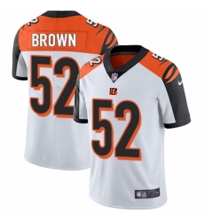 Youth Nike Cincinnati Bengals #52 Preston Brown White Vapor Untouchable Elite Player NFL Jersey