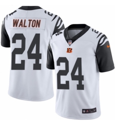 Men's Nike Cincinnati Bengals #24 Mark Walton Elite White Rush Vapor Untouchable NFL Jersey