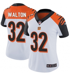 Women's Nike Cincinnati Bengals #32 Mark Walton White Vapor Untouchable Limited Player NFL Jersey
