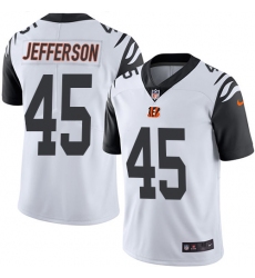 Men's Nike Cincinnati Bengals #45 Malik Jefferson Elite White Rush Vapor Untouchable NFL Jersey