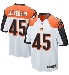 Men's Nike Cincinnati Bengals #45 Malik Jefferson Game White NFL Jersey