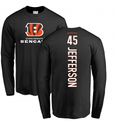 NFL Nike Cincinnati Bengals #45 Malik Jefferson Black Backer Long Sleeve T-Shirt