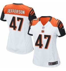 Women's Nike Cincinnati Bengals #47 Malik Jefferson Game White NFL Jersey