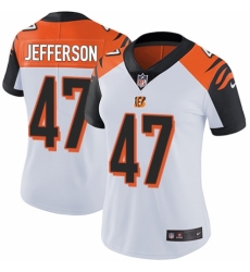 Women's Nike Cincinnati Bengals #47 Malik Jefferson White Vapor Untouchable Elite Player NFL Jersey