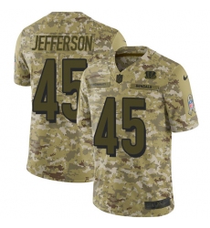 Youth Nike Cincinnati Bengals #45 Malik Jefferson Limited Camo 2018 Salute to Service NFL Jersey
