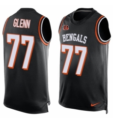 Men's Nike Cincinnati Bengals #77 Cordy Glenn Limited Black Player Name & Number Tank Top NFL Jersey