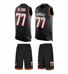 Men's Nike Cincinnati Bengals #77 Cordy Glenn Limited Black Tank Top Suit NFL Jersey