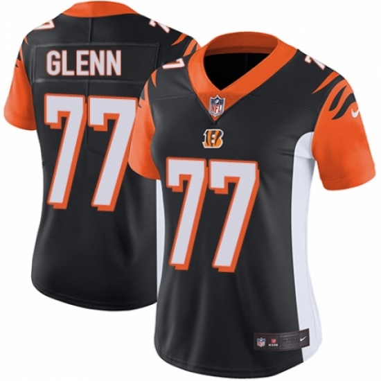 Women's Nike Cincinnati Bengals #77 Cordy Glenn Black Team Color Vapor Untouchable Elite Player NFL Jersey