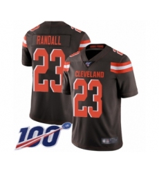 Men's Cleveland Browns #23 Damarious Randall Brown Team Color Vapor Untouchable Limited Player 100th Season Football Jersey