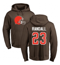 NFL Nike Cleveland Browns #23 Damarious Randall Brown Name & Number Logo Pullover Hoodie