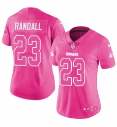 Women's Nike Cleveland Browns #23 Damarious Randall Limited Pink Rush Fashion NFL Jersey