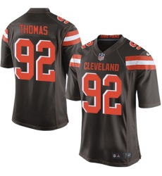 Men's Nike Cleveland Browns #92 Chad Thomas Game Brown Team Color NFL Jersey