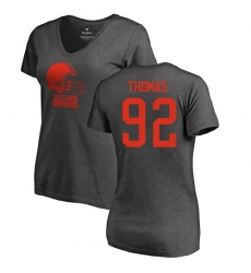 NFL Women's Nike Cleveland Browns #92 Chad Thomas Ash One Color T-Shirt