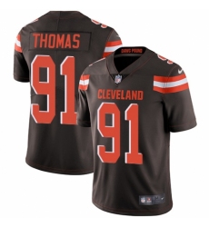 Youth Nike Cleveland Browns #91 Chad Thomas Brown Team Color Vapor Untouchable Elite Player NFL Jersey