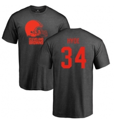 NFL Nike Cleveland Browns #34 Carlos Hyde Ash One Color T-Shirt