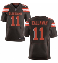 Men's Nike Cleveland Browns #11 Antonio Callaway Elite Brown Team Color NFL Jersey