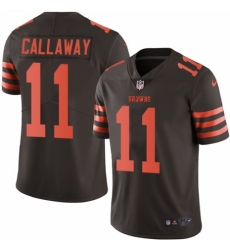 Men's Nike Cleveland Browns #11 Antonio Callaway Limited Brown Rush Vapor Untouchable NFL Jersey